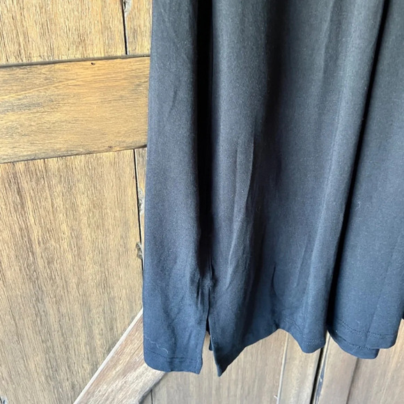 Willow Knit by Pine Cone Hill Racerback Bamboo Tank Black Dress Size Medium - Picture 4 of 5
